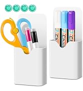 Qualsen Dry Erase Marker Holder, Magnetic Pen Holder for Refrigerator, Magnetic Marker Holder for...