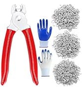 Ruibapa 722pcs Hog Rings with Straight Hog Ring Pliers Kit 3/4" 1/2" 3/8 "Galvanized Hog Rings fo...