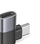 RUXELY USB C 90 Degree Adapter 3Pack,PD 100W 40Gbps Right Angle Extender,Type C Male to Female Co...