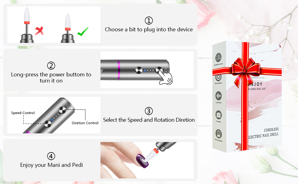 nail file drill kit electric manicure pedicure