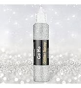 Go Ho Dripping Silver Glitter Powder Spray,Holographic Shiny Powder Glitter Spray,Hair and Body G...