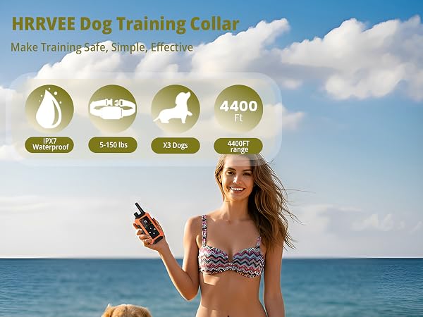 heavyduty waterproof 3 dog collar