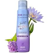 Secret Aluminum Free Whole Body Deodorant Spray for Women, 72hr Sensitive Freshness & Odor Defens...