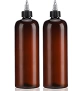 Segbeauty 16.9oz Amber Squeeze Bottles, 2Pcs 500ml Refillable Hair Dye Colored Applicator Bottle ...