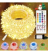 LitHome Color Changing Christmas String Lights, 35 Colors 66Ft 200 LED Christmas Lights Outdoor w...