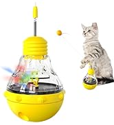 YUDANSI Interactive Cat Toys Combining Teaser Wand, Glowing Ball | Engaging Tumbler Design Toys f...