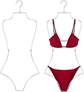 ZEDODIER Swimsuit Hanger, 5 Pack Lingerie Hanging Rack, Top Swivel Hook, Foldable Design, Bathing...