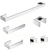 Fapully 23.6-Inch 6 Piece Bathroom Hardware Accessories Set Stainless Steel Wall Mounted Chrome I...