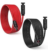 ELECTOP Solar Extension Cable Wire 10 Feet, 10AWG Solar Panel Cable with Weatherproof Female and ...