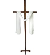 71" Large Wooden Cross, Standing Wooden Wedding Arch Style, 6ft Handcrafted Natural Timber Cross ...