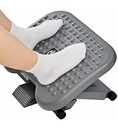 HUANUO Adjustable Desk Footrest, Foot Rest for Under Desk at Work with Massage, Adjustable Foot S...