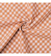 HHZZMIAO 57”W x 36”L Gingham Cotton Fabric Cut By The Yard ,Checkered Plaid Vintage Fabric for DI...
