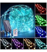 Hozplex 33FT Solar Rope Lights Outdoor Waterproof, 18 Colors Changing Trampoline Light Solar Powe...