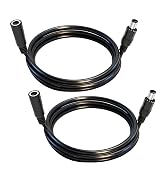 7.4mm x 5.0mm DC Power Extension Cable, 2-Pack Male to Female Jack Connector 16AWG 3.3FT, for Lap...