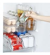OTraki 6 Pack Set Fridge Organizer, Soda Can Organizer Egg Holder Organizer Stackable Egg Contain...
