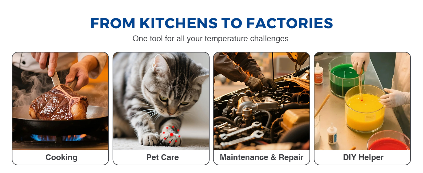 digital infrared thermometer gun pyrometer ir temperature thermal leak detector laser guns cooking