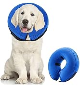 QIYADIN Soft Dog Recovery Collar, Protective Inflatable Pet Cone for Dogs and Cats After Surgery,...