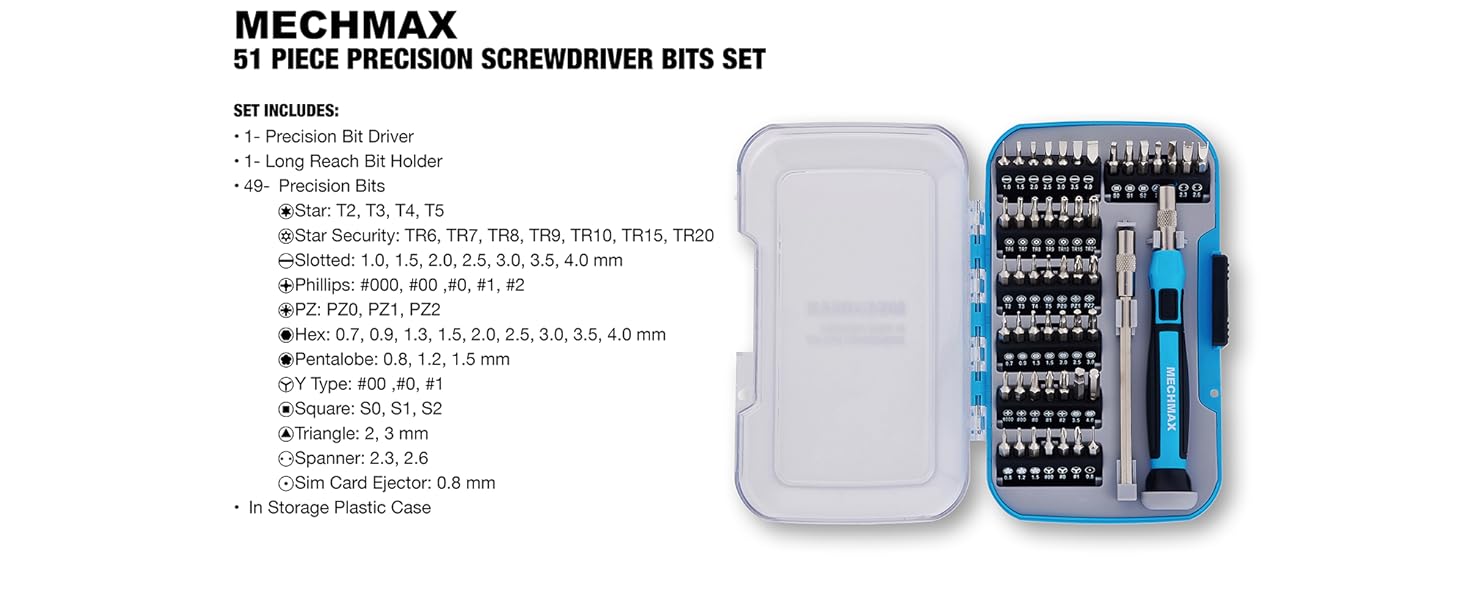 51 pc precision screwdriver set