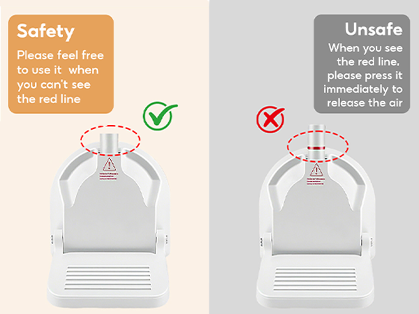 Red safety alert line