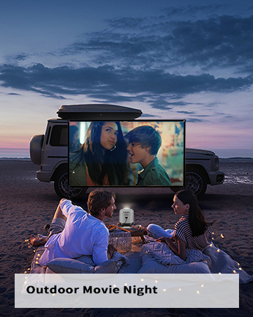 Projector Screen with Stand, 80 Inch Portable Projector Screen Outdoor Indoor