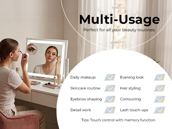 orelease Vanity Mirror with Lights W3302-2
