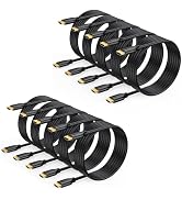 UVOOI 4K HDMI Cable 6FT 10-Pack, High Speed HDMI to HDMI Cable 6 Foot HDMI 2.0 Cord Supports 4K@6...