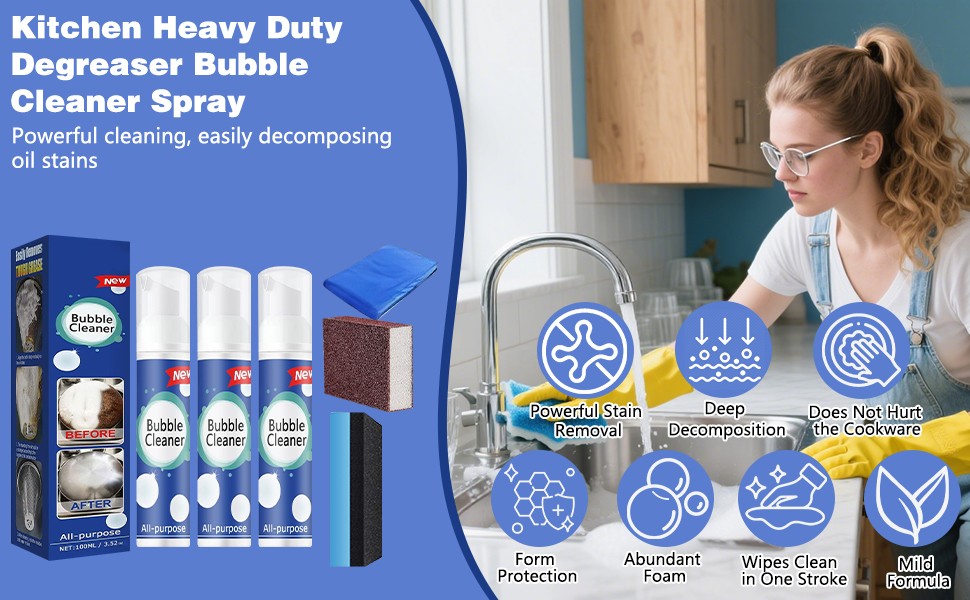 Bubble Cleaner Foam,All-Purpose Bubble Cleaner Spray