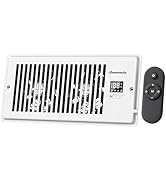 DEWENWILS 4'' x 10'' Quiet Register Booster Fan with Remote Control & Smart Intelligent Thermosta...