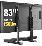 TAVR Universal Table Top TV Stand Base for 24-83 inch TVs Hold up to 150lbs | Strong TV Legs with...