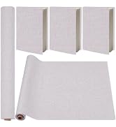 CRASPIRE 51 x 11.8 Inch Book Binding Cloth Book Cover Fabric with Paper Back Old Lace Linen Woven...