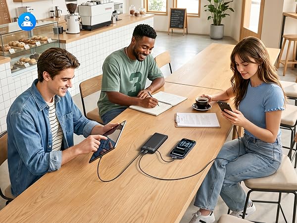 portable charger with built in plug