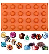 Funshowcase Mini Semi Sphere Half Round Silicone Mold Cookie Chocolate Teacake Fondant Candy Icin...