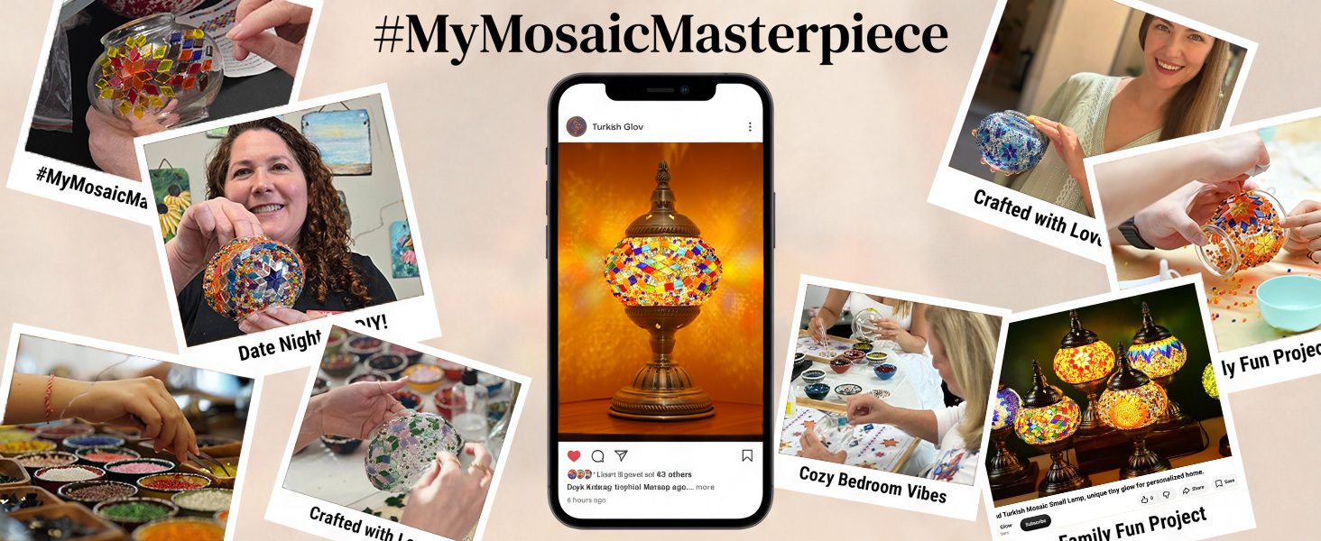 diy turkish mosaic lamp kit