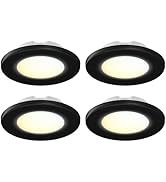 JULLISON 4 Inch LED Mini Surface Mount Light, Recessed Trim, Small Flush Mount Ceiling Light for ...