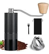 Manual Coffee Grinder, Hand Coffee Grinder For Home Use, Camping, Travel-Internal Adjustable Sett...