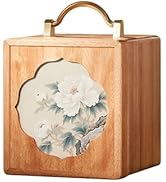 KAOTGOT Wooden Jewelry Box for Women Walnut Wooden Jewelry Box with handle 4-Tier Jewelry Organiz...