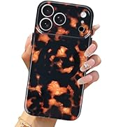 Solanaluna Compatible with MagSafe Magnetic Case for iPhone 17 Pro Max,Sparkle Black Tortoise She...