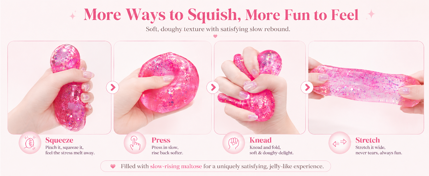 Glitter Squishy Diamond Toys
