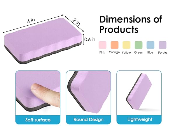 Macaron Magnetic Dry Erase Eraser