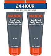 Mando Odor Shield Body Wash - 24 Hour Control - Removes Odor Better than Soap - SLS Free, Paraben...