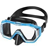 WSTOO Adults Swim Goggles with Nose Cover,HD 3-Window Wide Vision Lens Snorkel Diving Swimming Ma...