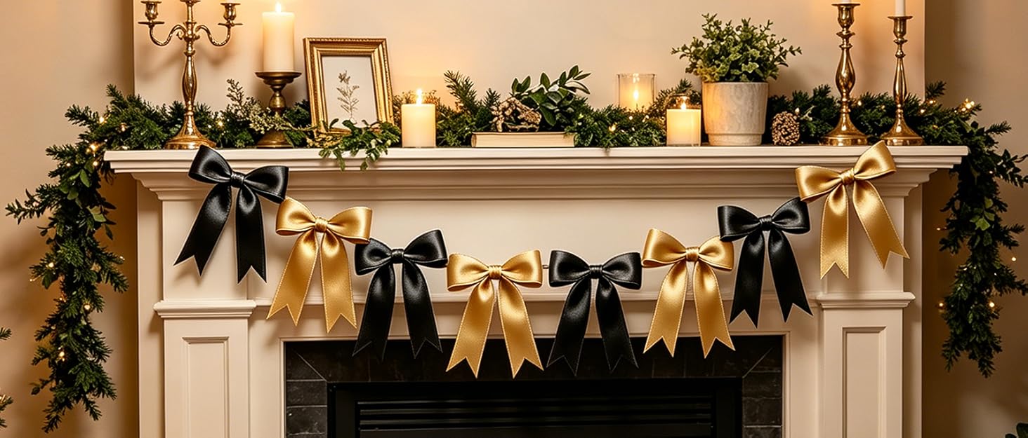 black and gold decorations