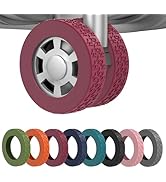 Aorotost 8 Pack Luggage Wheel Covers,Silicone Protective Covers for 2-2.4" Suitcases Spinner Whee...