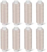 Bupete Thread for Sewing, Beige Sewing Thread, 8 Rolls 200 Yards Each Roll Sewing Machine Thread,...