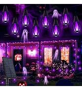 Solar Flame String Lights - 42ft 15 LED Lights Outdoor Solar String Lights for Garden Patio Hallo...