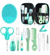 Baby Grooming Kit, Infant Safety Care Set with Hair Brush Comb Nail Clipper Nasal Aspirator,Baby ...