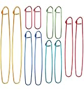 OWMOSYX 12 Pcs Knitting Stitch Holders Aluminum, Colorful Yarn Stitch Holder for Practical Knitti...