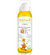 BOTAO KID’S MINERAL SUNSCREEN FOAM SPRAY: SPF50 Broad Spectrum UVA UVB, Children or Kid’s Sunburn...