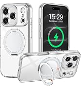 ACANDYA for iPhone 18 Pro Max Case 17 Pro Max Case Magnetic Kickstand Clear | Compatible with Mag...