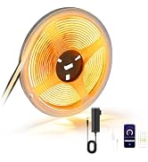 AUZIWE COB LED Strip Lights 24ft, Tunable White CCT Warm White to Cool White LED Strip, DC24V Tap...